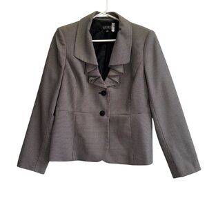 Women’s Kasper Black Houndstooth Blazer Jacket. Size 10